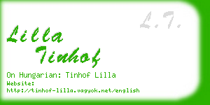 lilla tinhof business card